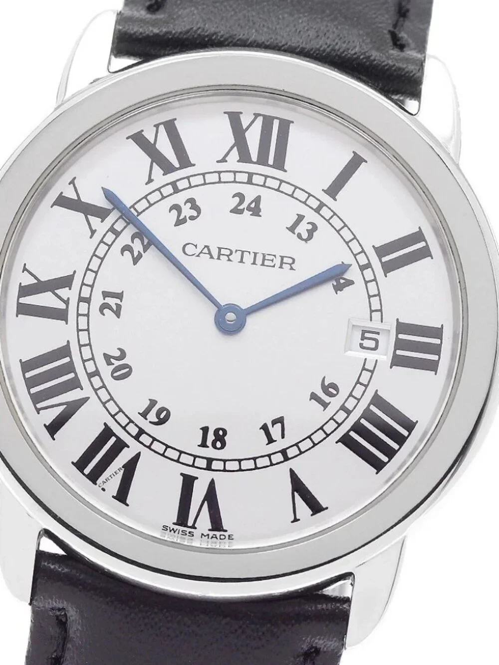 CARTIER Ronde SoloLM W6700255 Date Silver Dial Quartz Men's Watch_960816
